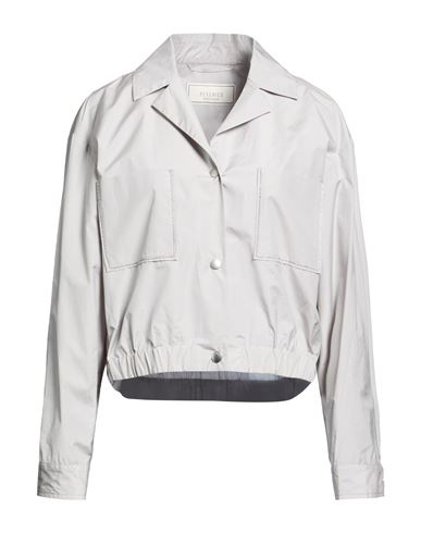 Woman Jacket Grey Size 8 Cotton, Polyester