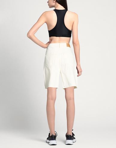 Samsøe Φ Samsøe Woman Denim shorts White Size 25 Organic cotton