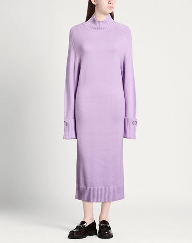 Woman Midi dress Lilac Size 2 Acrylic, Polyamide, Wool