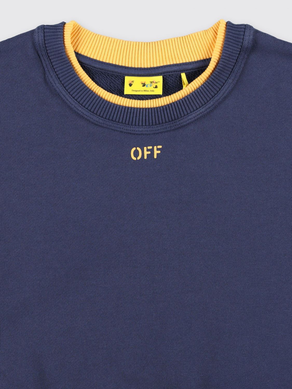 Layered-neck sweashirt - Blue