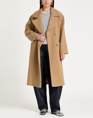 Woman Coat Camel Size 4 Wool