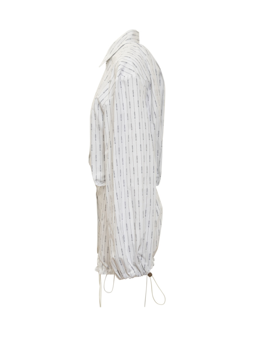 -Logoed Mini Dress Abiti Bianco-Donna