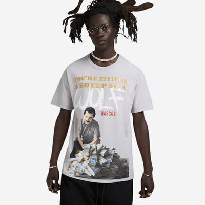 Men's Narcos Wolf T-Shirt in Grey