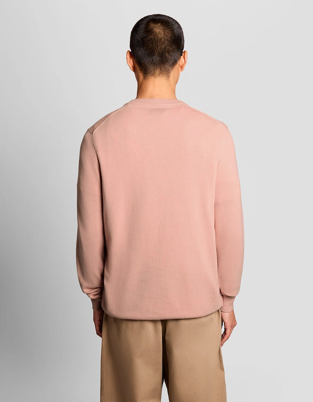 Lyle And Scott Men's Cotton Crew Neck Jumper - Pink