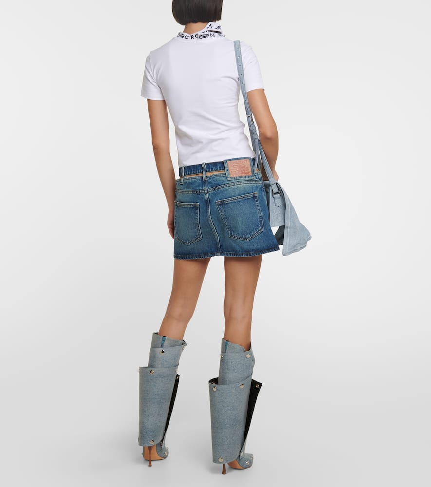 Y/Project Y Belt denim miniskirt