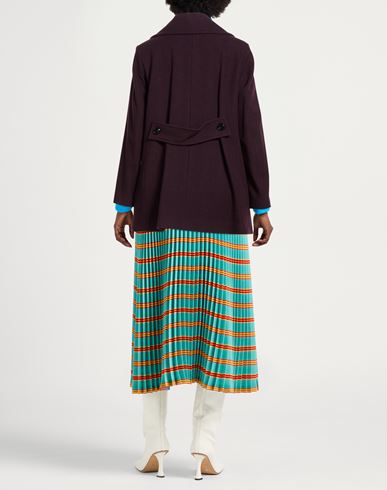 Paltò Woman Coat Dark purple Size 6 Wool, Polyester, Cashmere, Polyamide