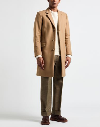 Man Coat Sand Size L Wool, Polyamide, Cashmere