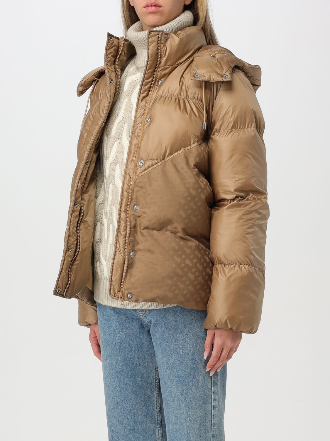 Monogram puffer jacket - Black