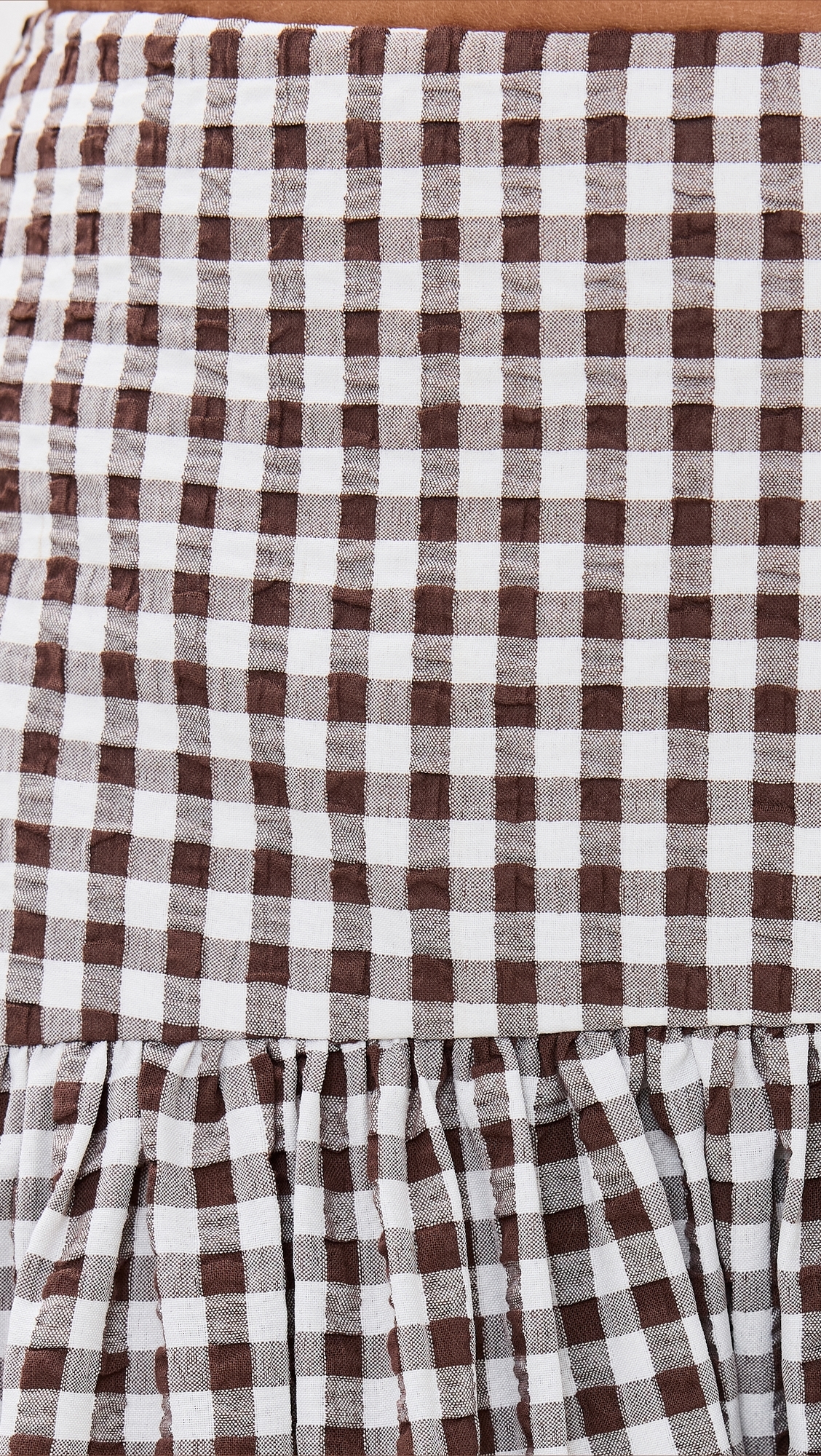 Procida Skirt Dark Chocolate Gingham