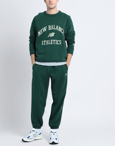 뉴발란스 남성 Athletics Varsity Fleece Crewneck Man Sweatshirt Dark green 10382904SW