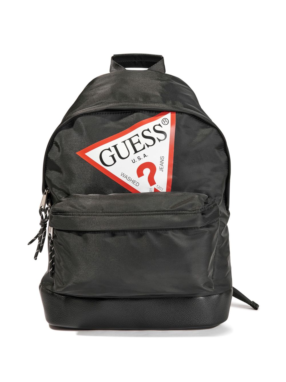 Logo-print backpack - Black