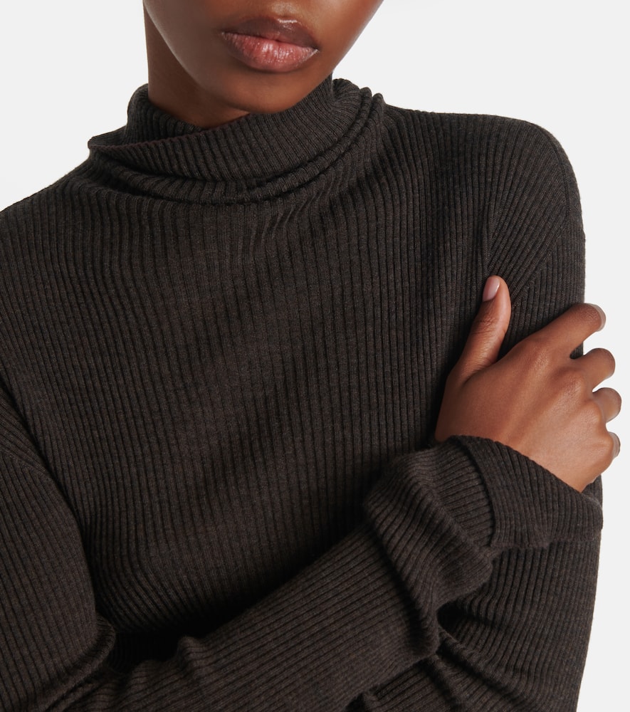 Ribbed-knit wool sweater