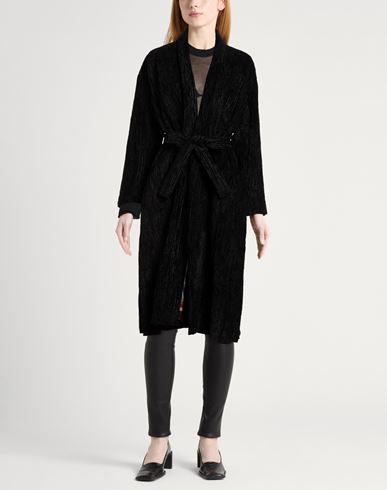 Woman Coat Black Size 2 Viscose, Polyamide