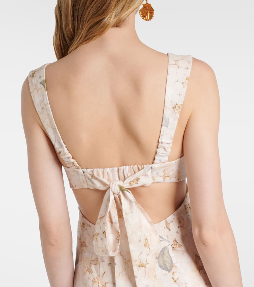 Balance floral linen midi dress