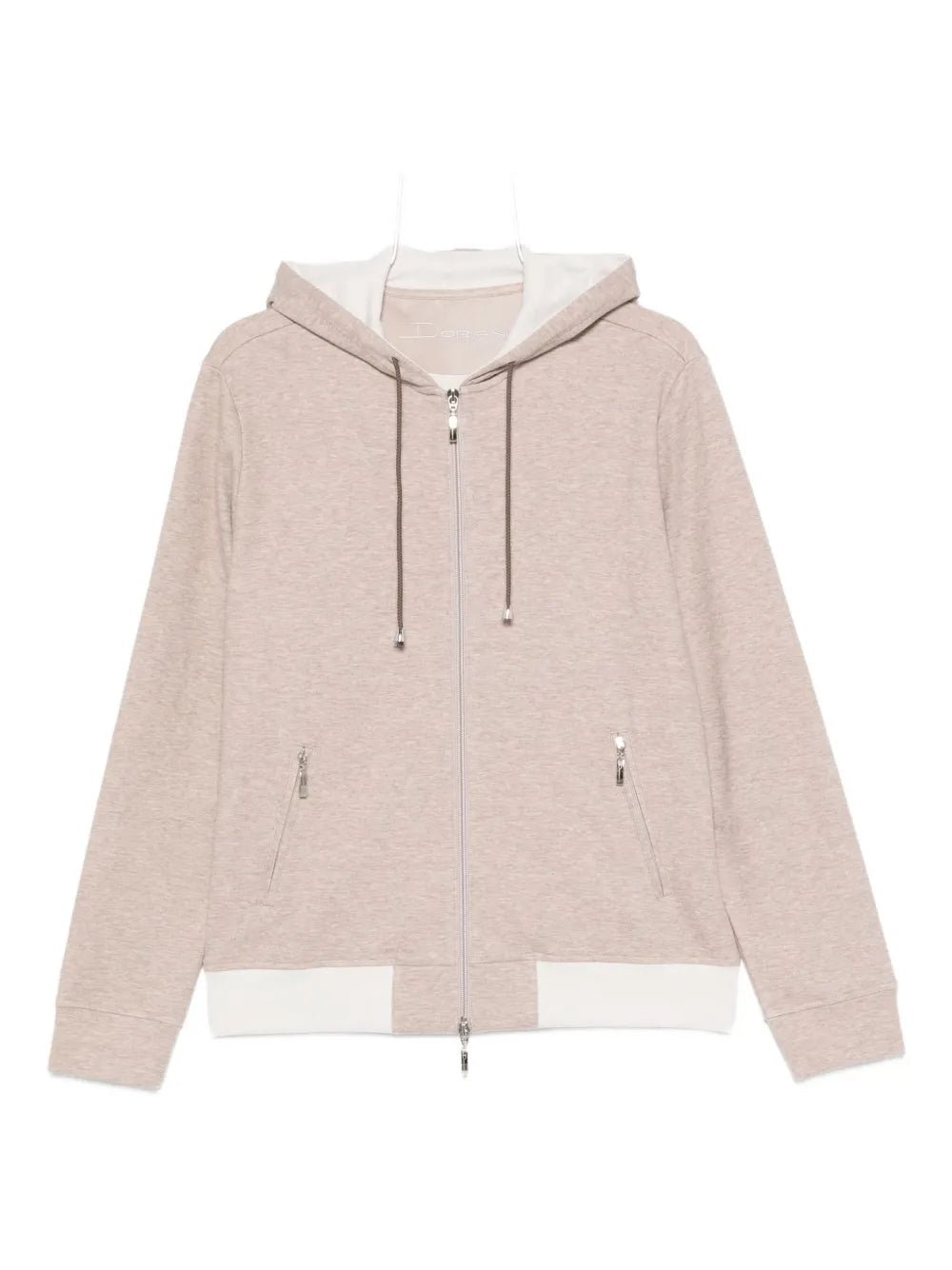 Cashmere Hooded Cardigan — Beige