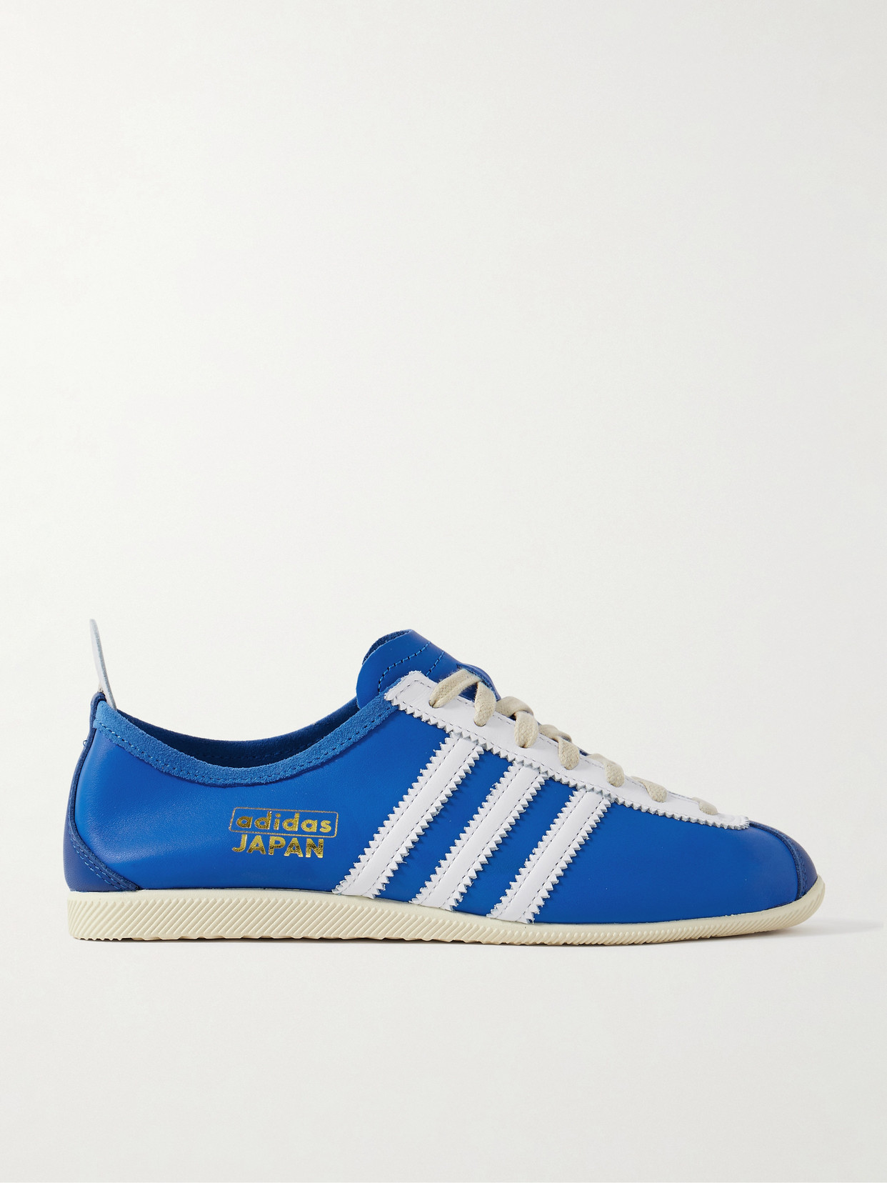 Japan Suede-trimmed Leather Sneakers - Blue