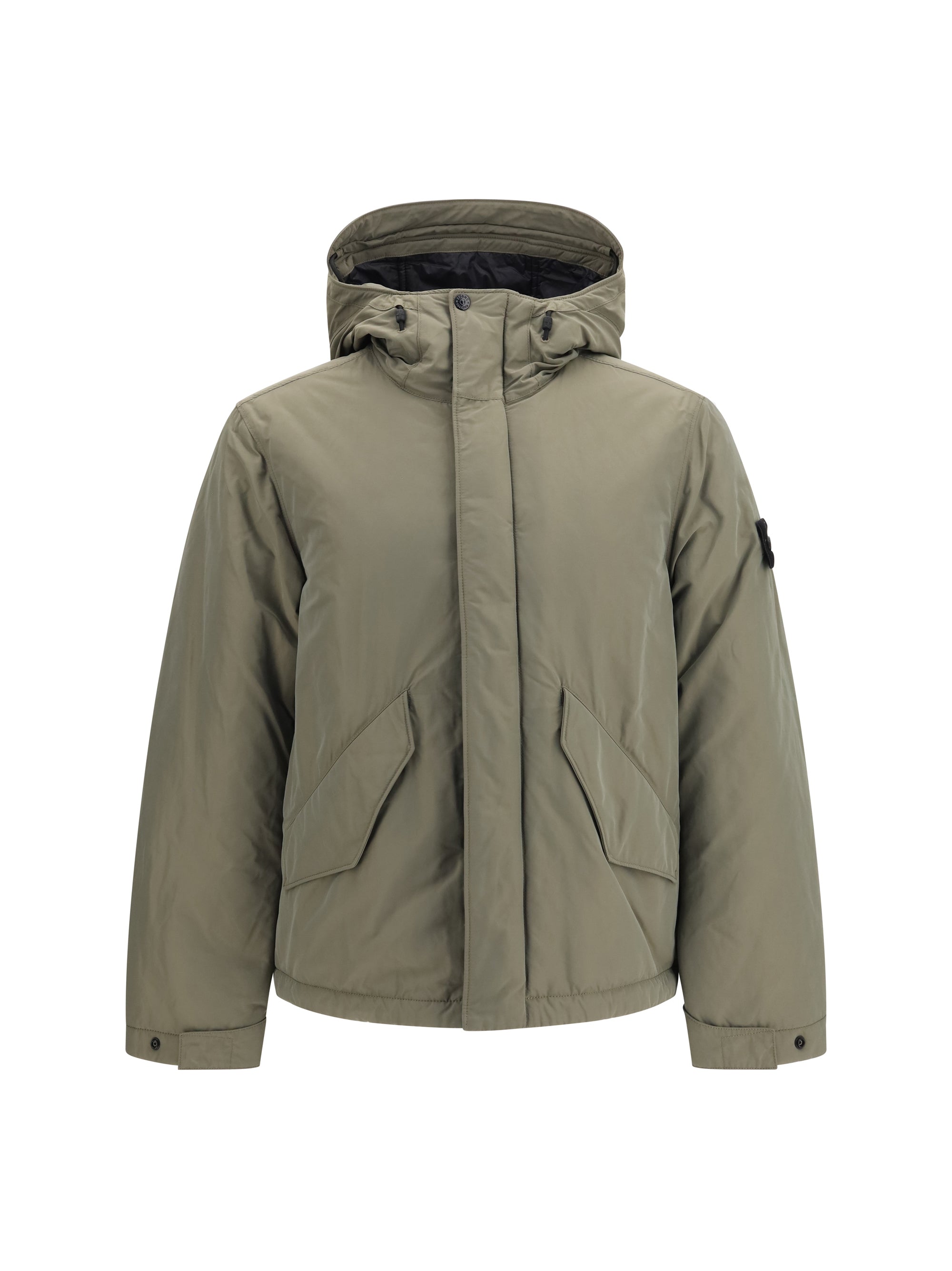 Padded Micro Twill Jacket — Green