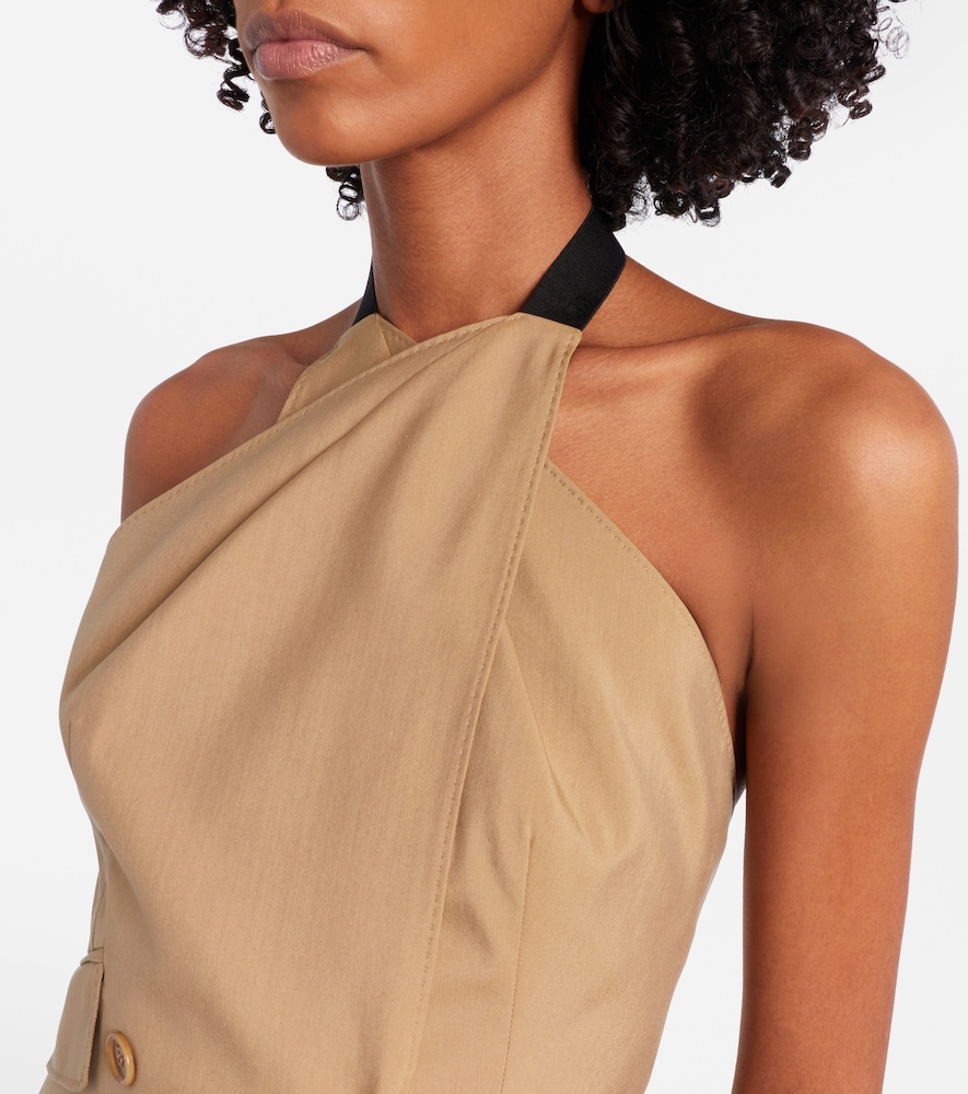 Nuraghe halterneck wool and silk vest