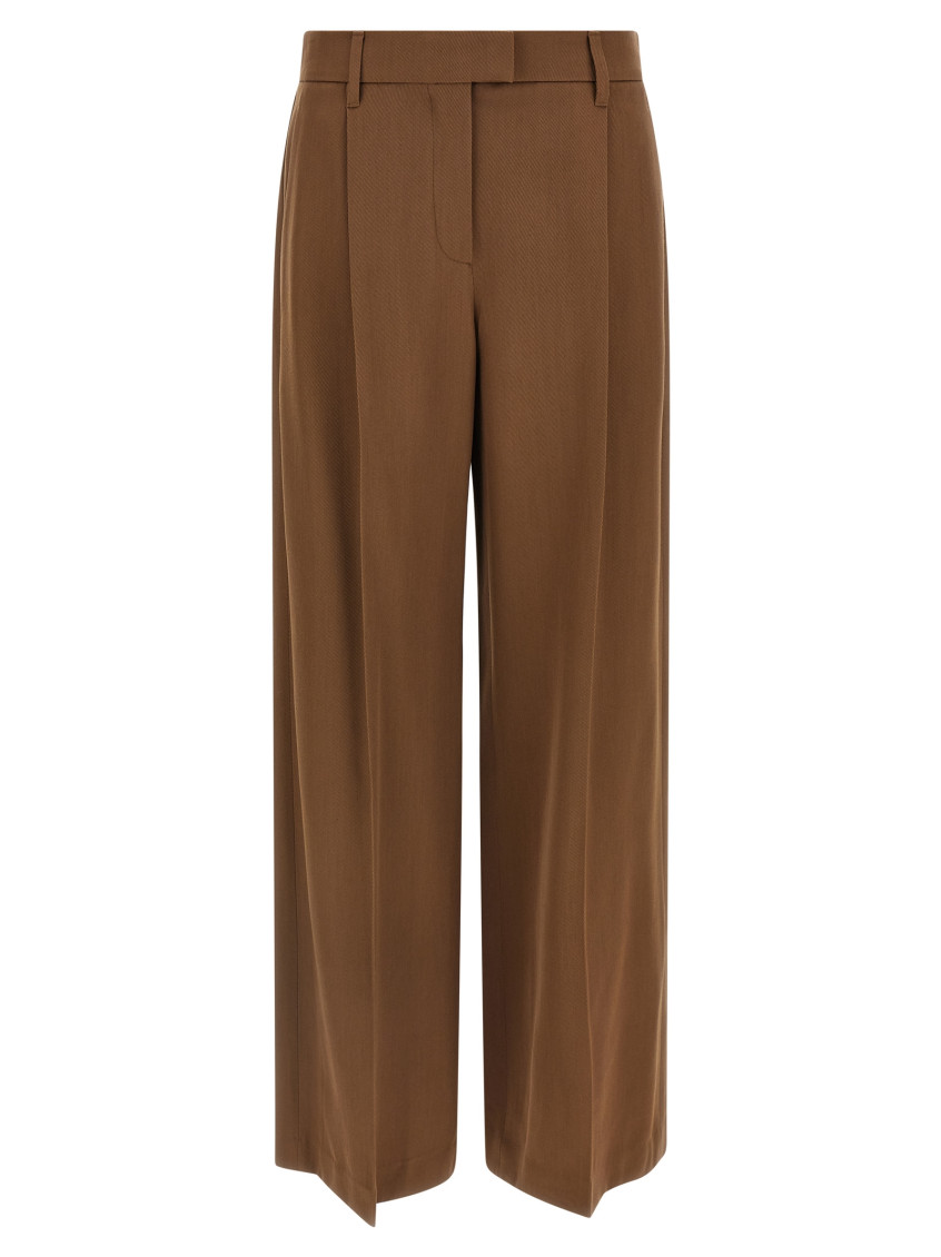 Brunello Cucinelli - tailored loose leg wool blend trouser