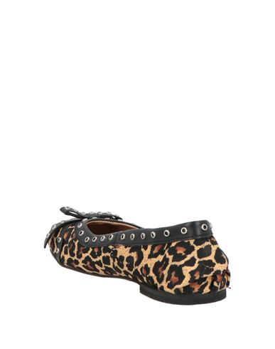 Woman Ballet flats Camel Size 7 Textile fibers, Leather