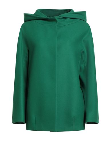 Woman Coat Green Size 6 Virgin Wool, Polyamide