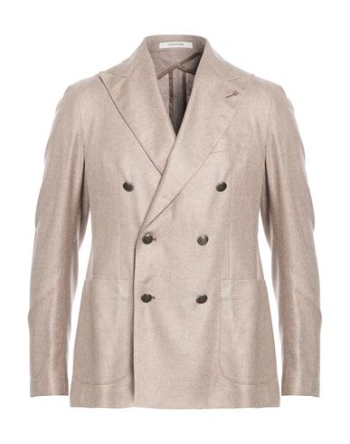 Man Blazer Sand Size 40 Silk