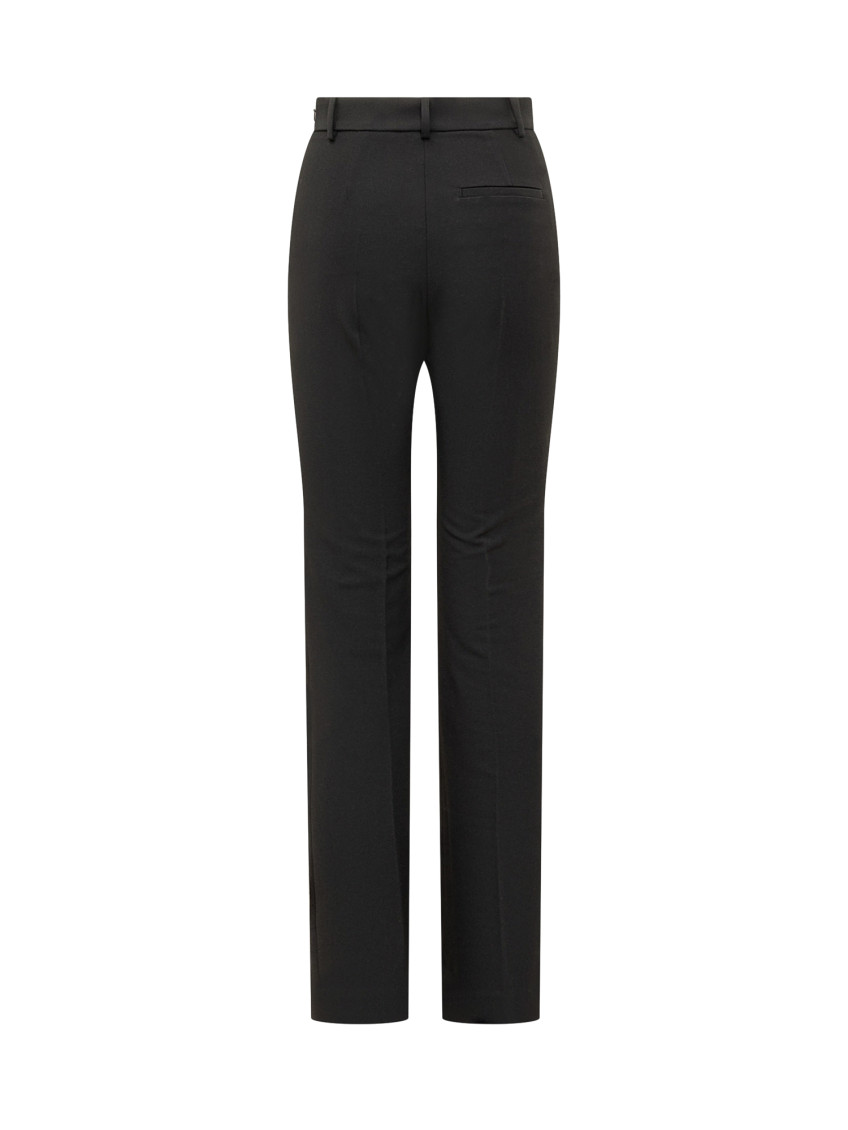Black Straight Flat Front Pants