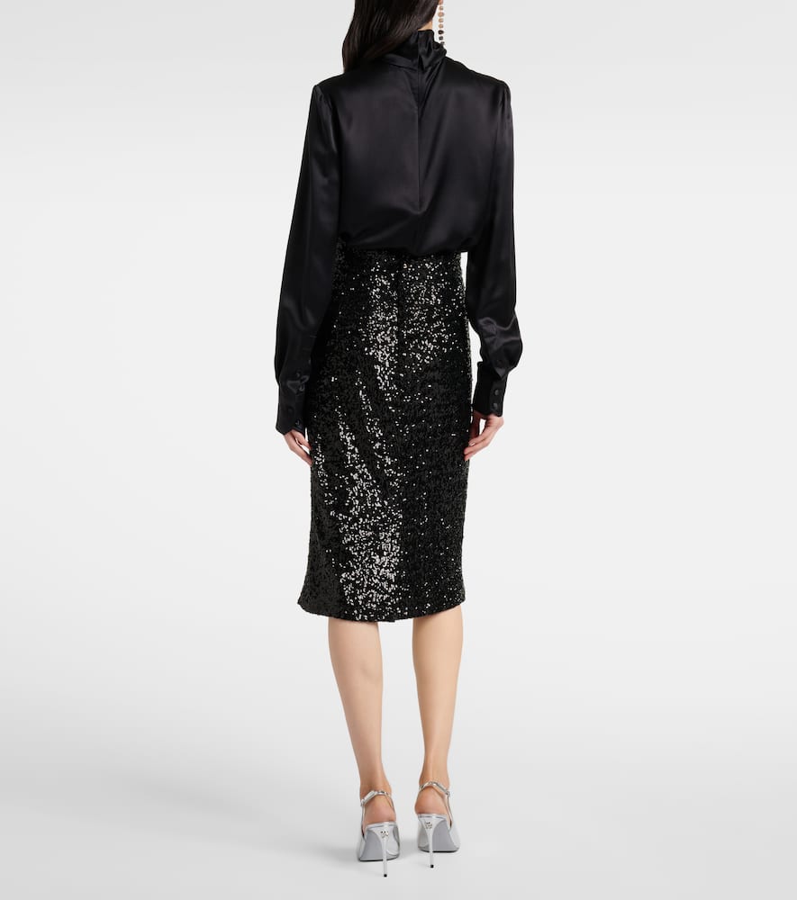 Sequined midi skirt