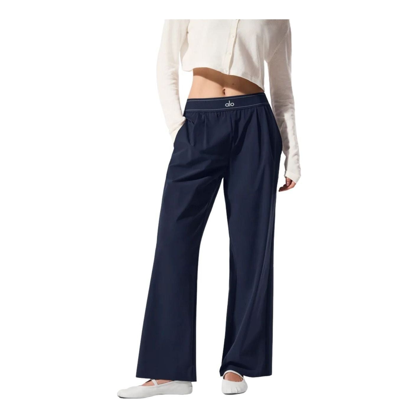 (WMNS) Suit Up Trouser Regular 'Navy'