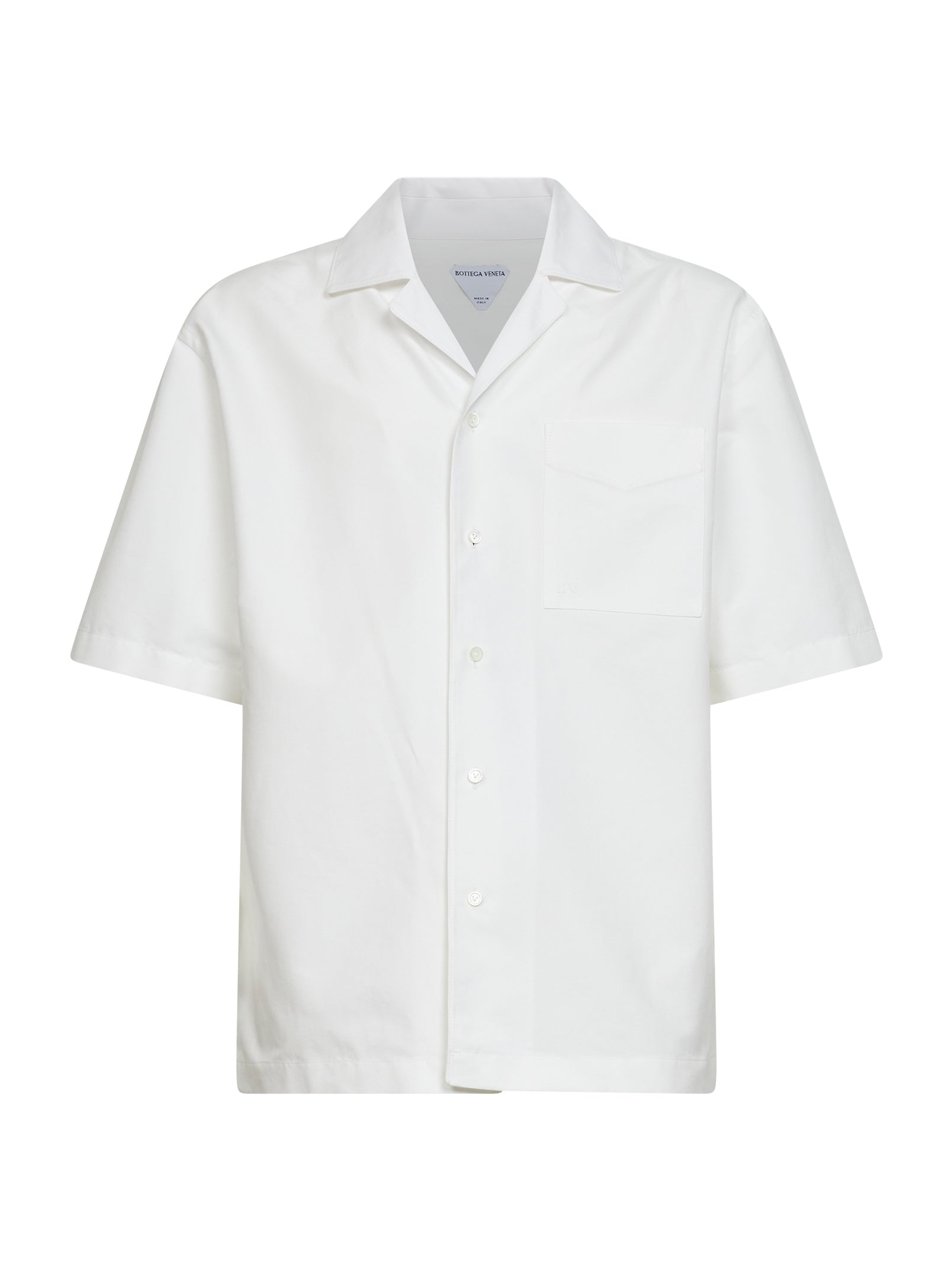 Cotton Poplin Bowling Shirt — White