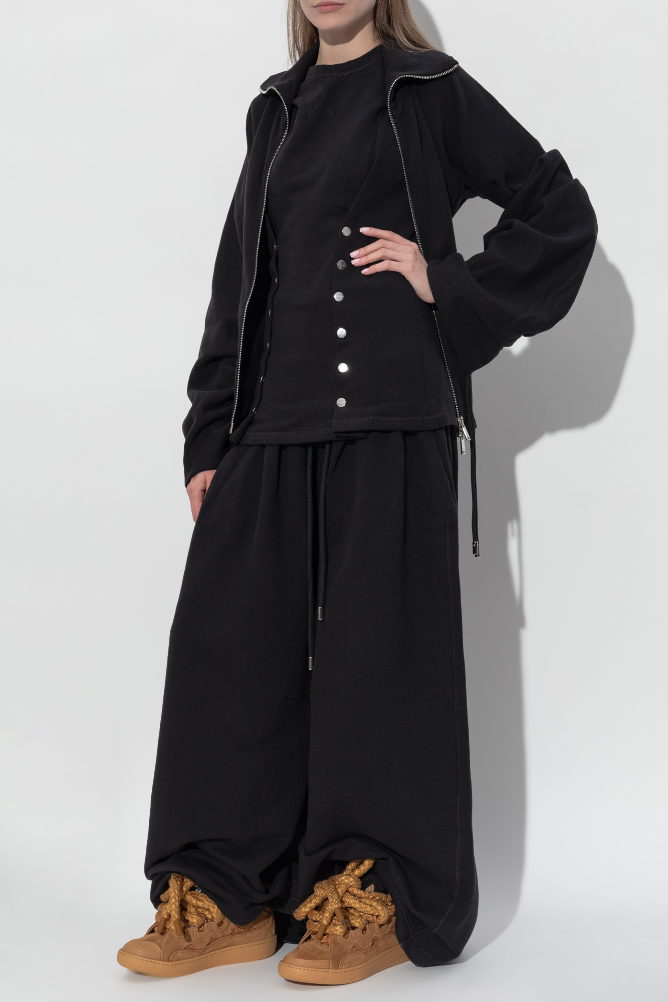 Wide-leg Sweatpants, Women's, Black