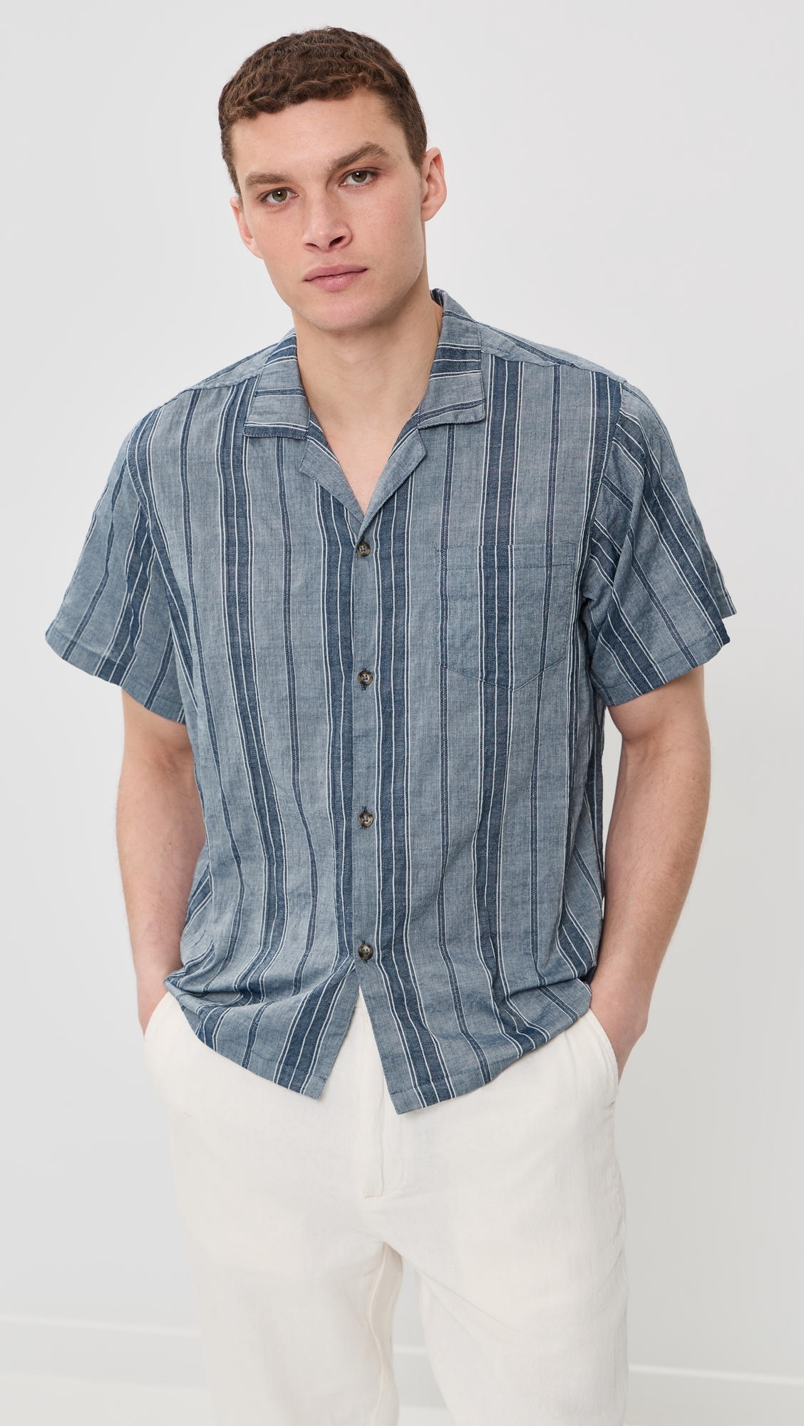Rain Stripe Camp Shirt Rain Stripe