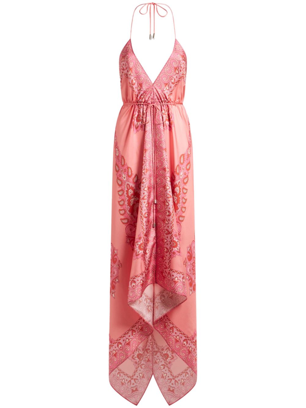 Paisley-print maxi dress - Pink