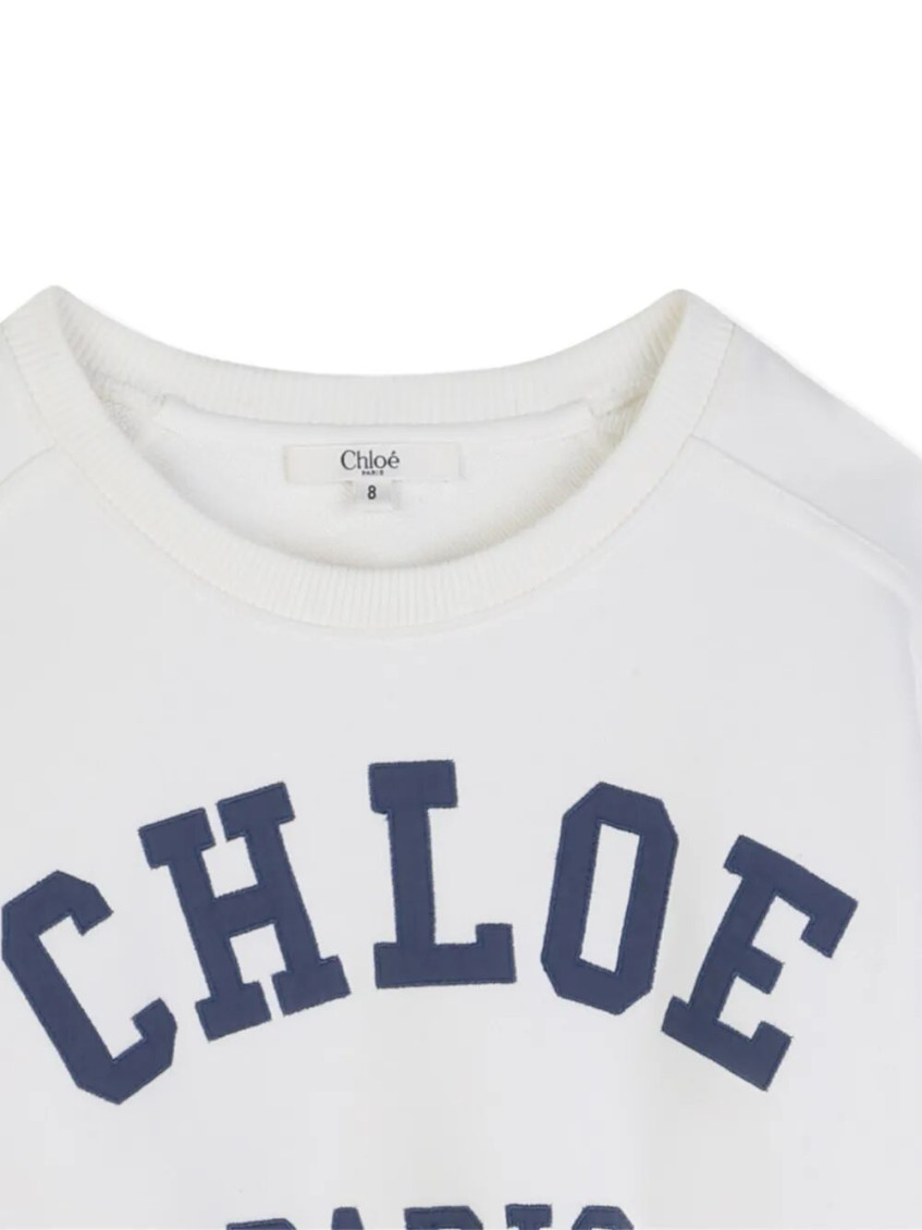 Girls White Logo Sweatshirt