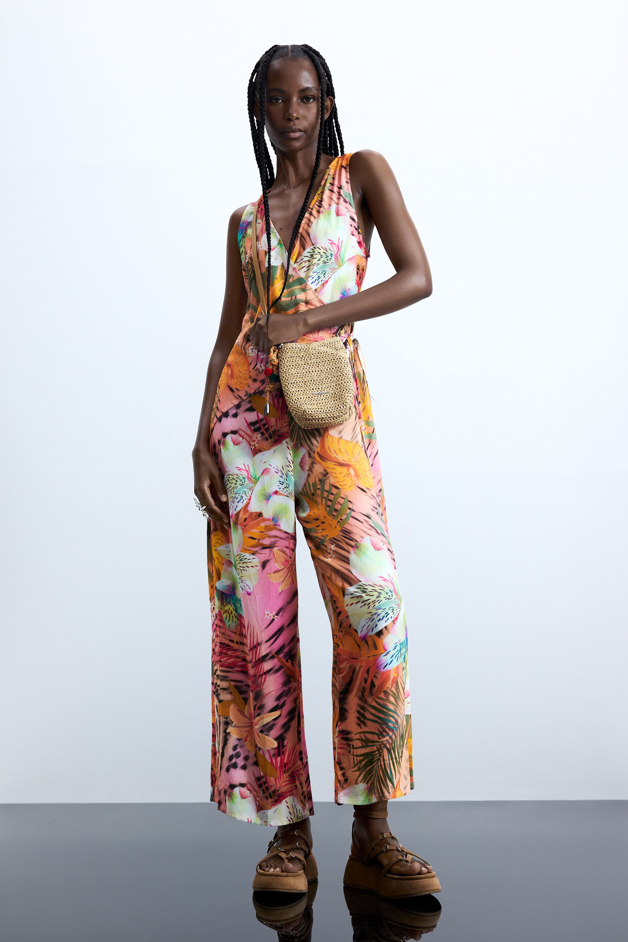 Tropical Wrap Jumpsuit