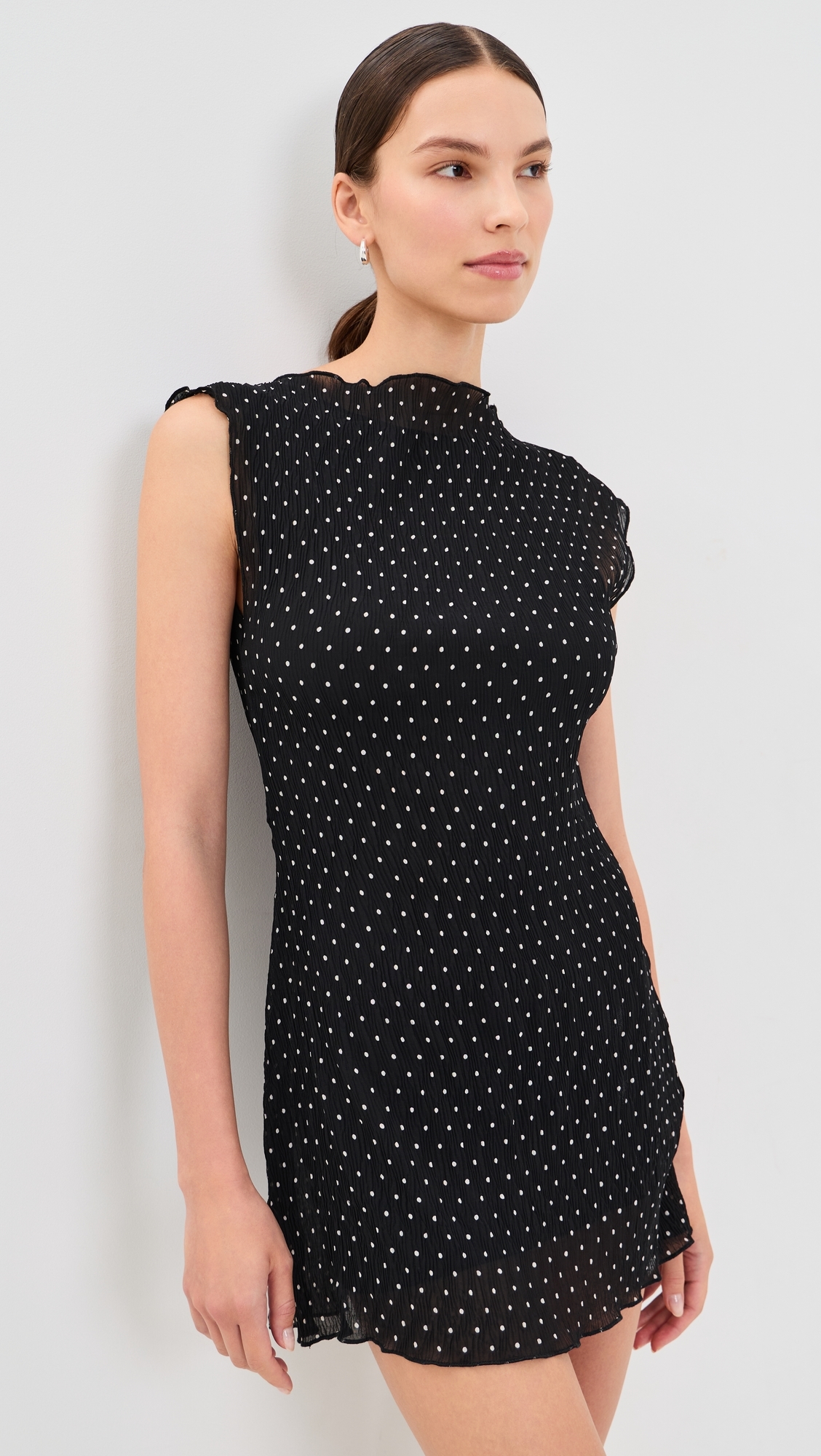 Mariner Mini Dress NOIR POLKA