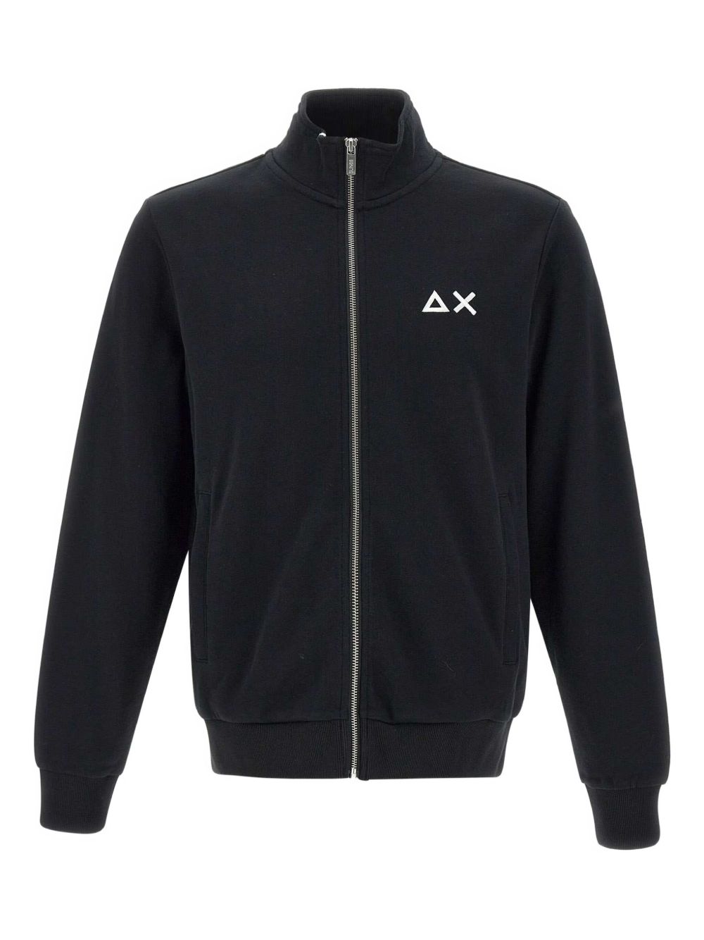 Zip-up cotton sweatshirt - Black