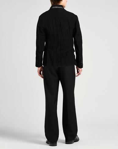 Man Blazer Black Size 40 Wool, Cotton, Metal fiber