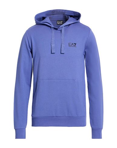 Man Sweatshirt Purple Size M Cotton, Elastane