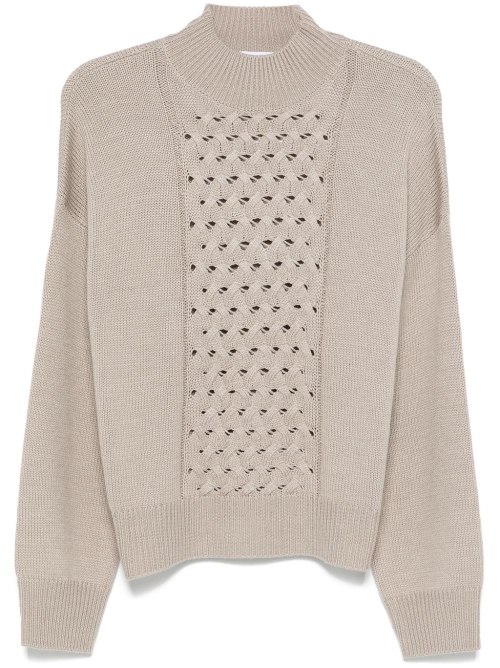 High-neck sweater - Neutrals