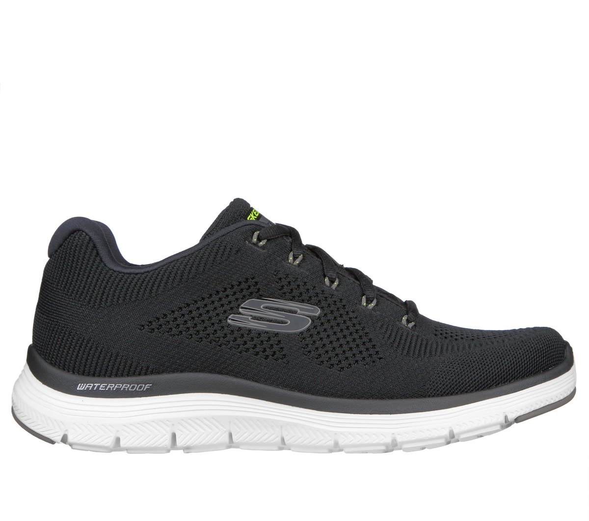Skechers Men's Waterproof: Flex Advantage 4.0 - Upstream Sneaker in Black, 8 | Textile