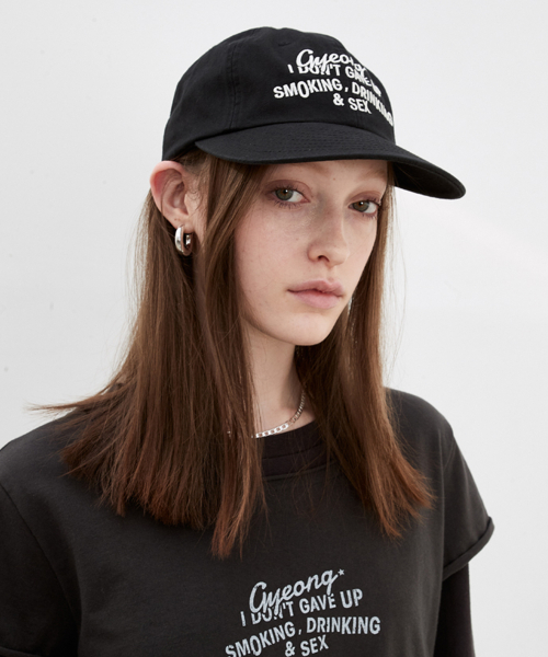 Washed Logo 6Panel Cap_Black