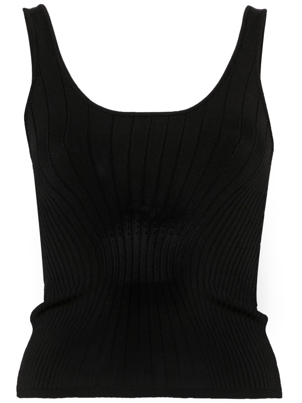 Knitted tank top - Black