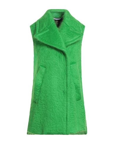 Woman Coat Green Size 2 Mohair wool, Wool, Polyamide
