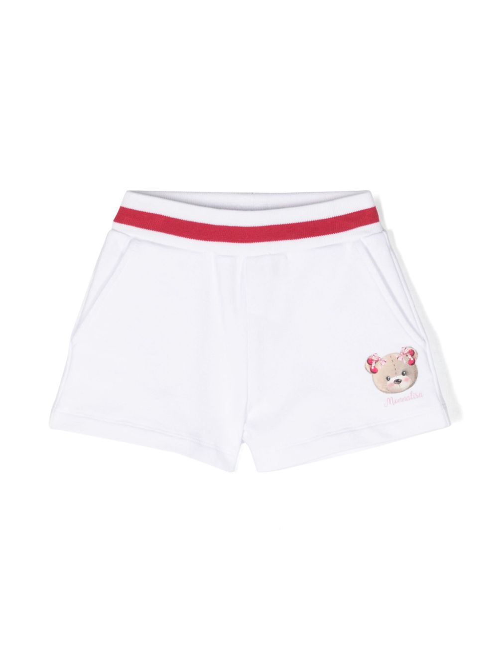 Logo-print stretch-cotton shorts - White