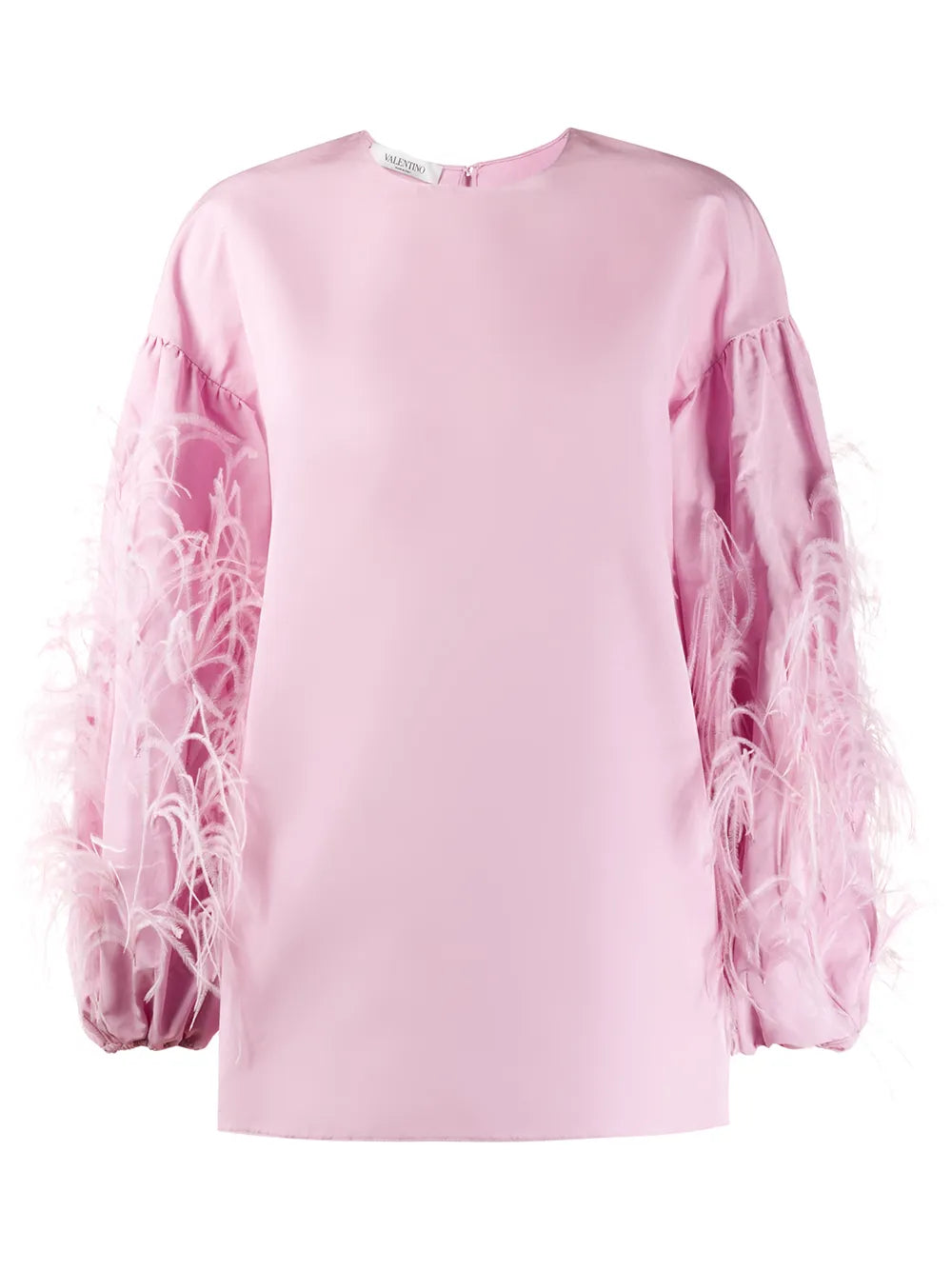 Feathered Sleeve Blouse — Pink