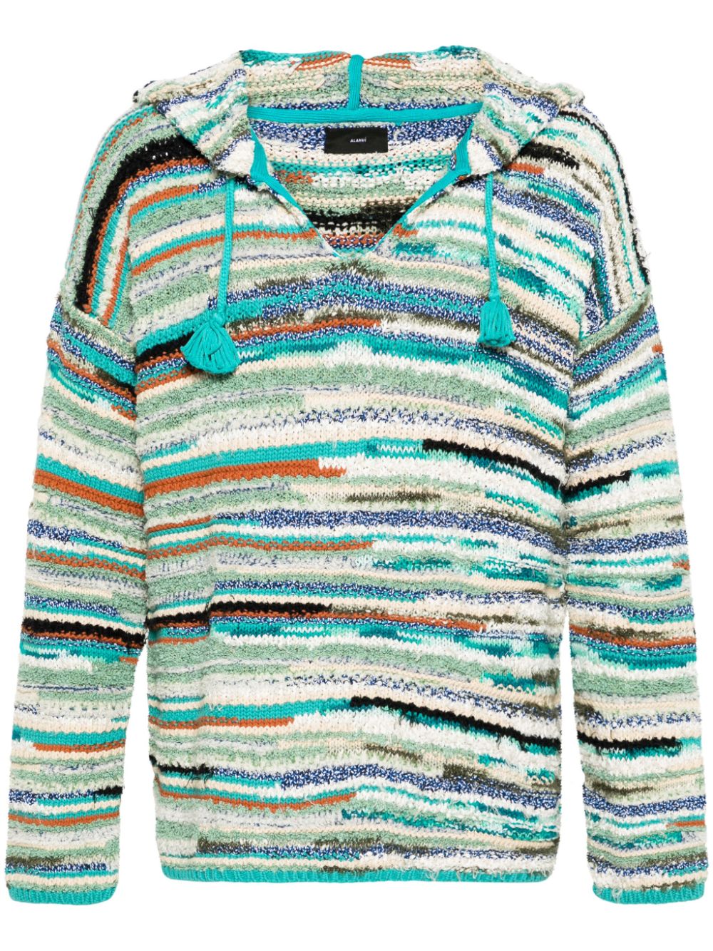 Madura I chunky-knit hoodie - Blue