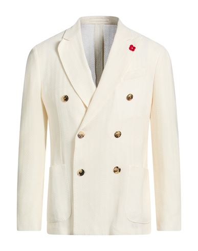 Man Blazer Ivory Size 42 Cotton
