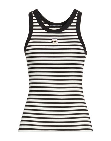 Woman Tank top Black Size L Cotton, Elastane