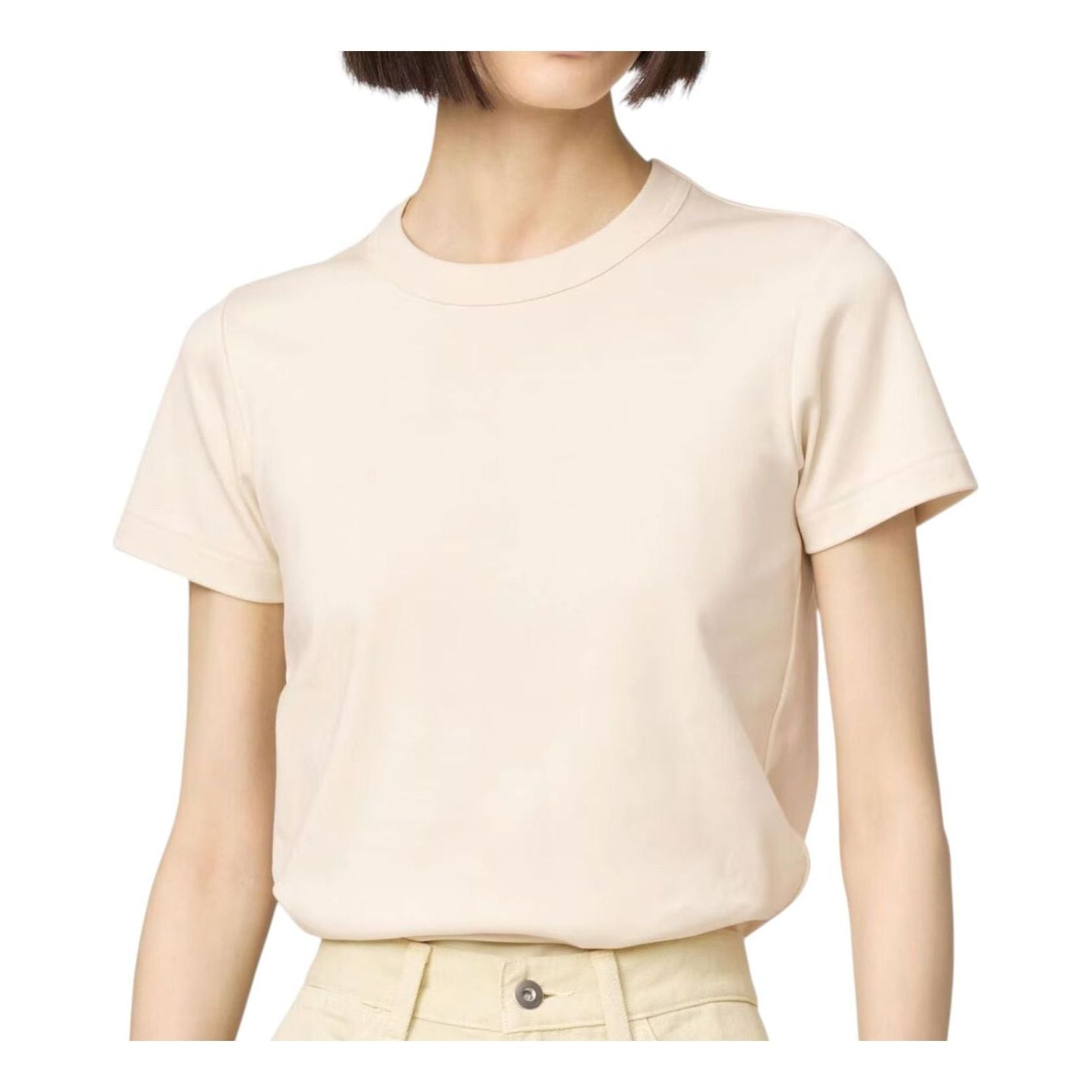 (WMNS) Crew Neck T-Shirt 'Natural'